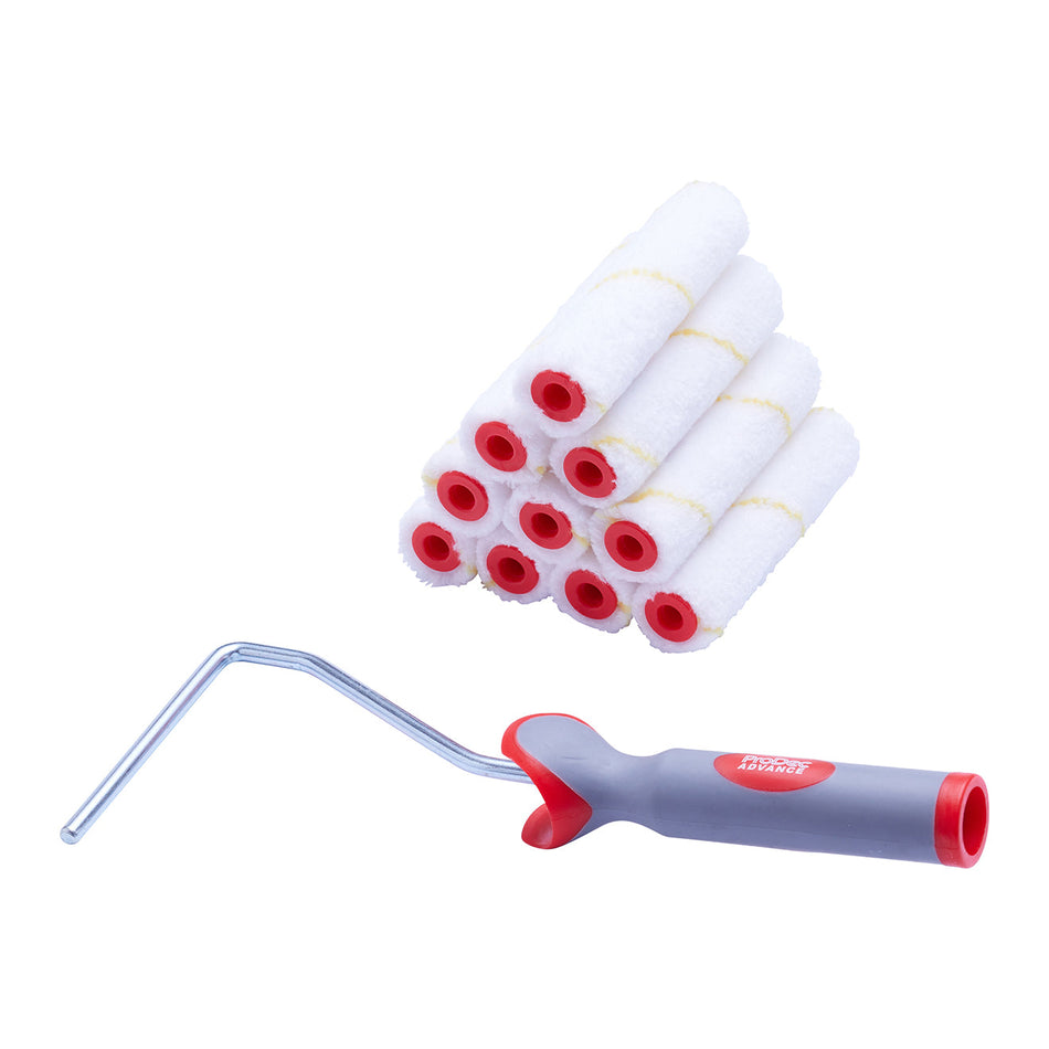 ProDec Advance 11 pc Short Pile Microfibre Mini Rollers & Frame