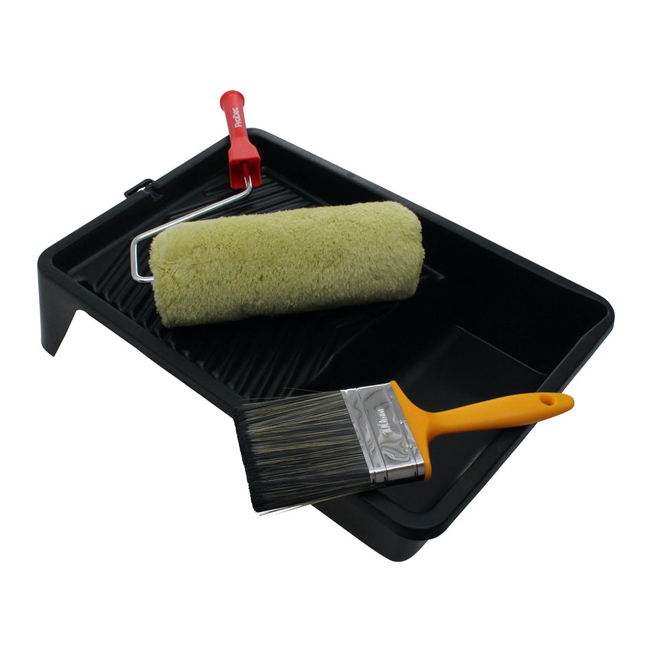 ProDec 4 pc Padded Masonry Roller, Frame, Brush & Tray Set